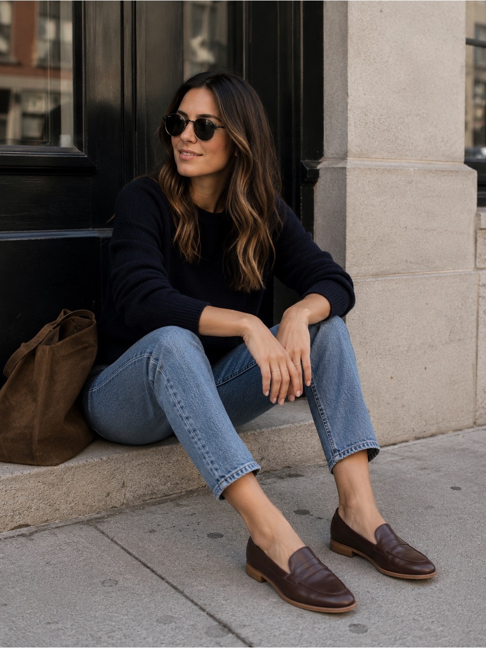 Everlane Leather Modern Loafers Slip On Flats Size 8
